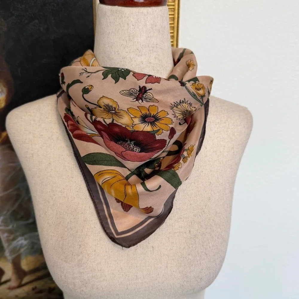 Vintage Boho Floral Scarf